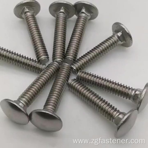 DIN603 carriage bolts round head square neck bolt with full thread stainless steel and carbon steel 5mm m4
